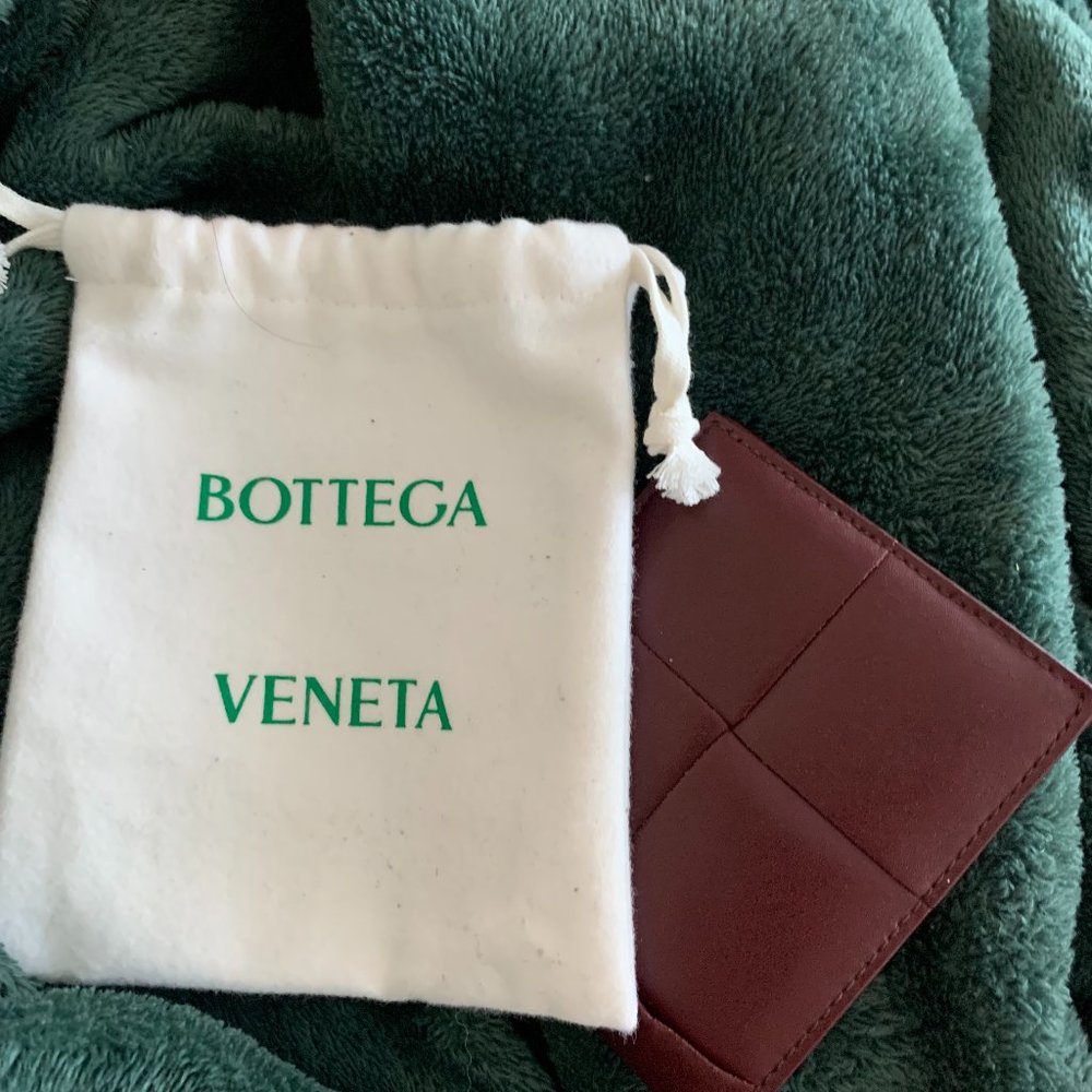 Bottega Veneta Burgundy Cassette Bi-fold Wallet